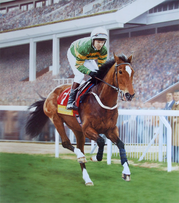 2x Horse Racing Prints Stephen Smith 22"x16" Signed LIMITED EDITION Cheltenham 