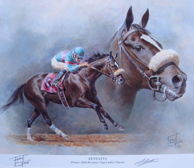 ZENYATTA Print Limited Edition Horse Racing Print by