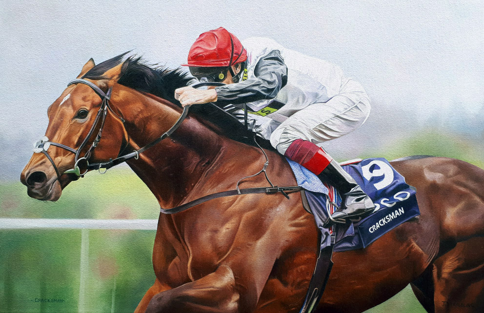 CRACKSMAN Print Limited Edition Horse Racing Art By Equestrian Artist.